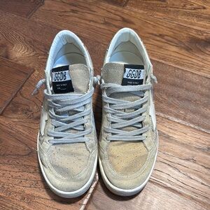 Golden Goose Deluxe Brand Gold Shimmer Like New